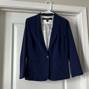 Kenzie Women’s Blazer Navy White Polka Dots Size Medium Worn Once